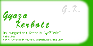 gyozo kerbolt business card